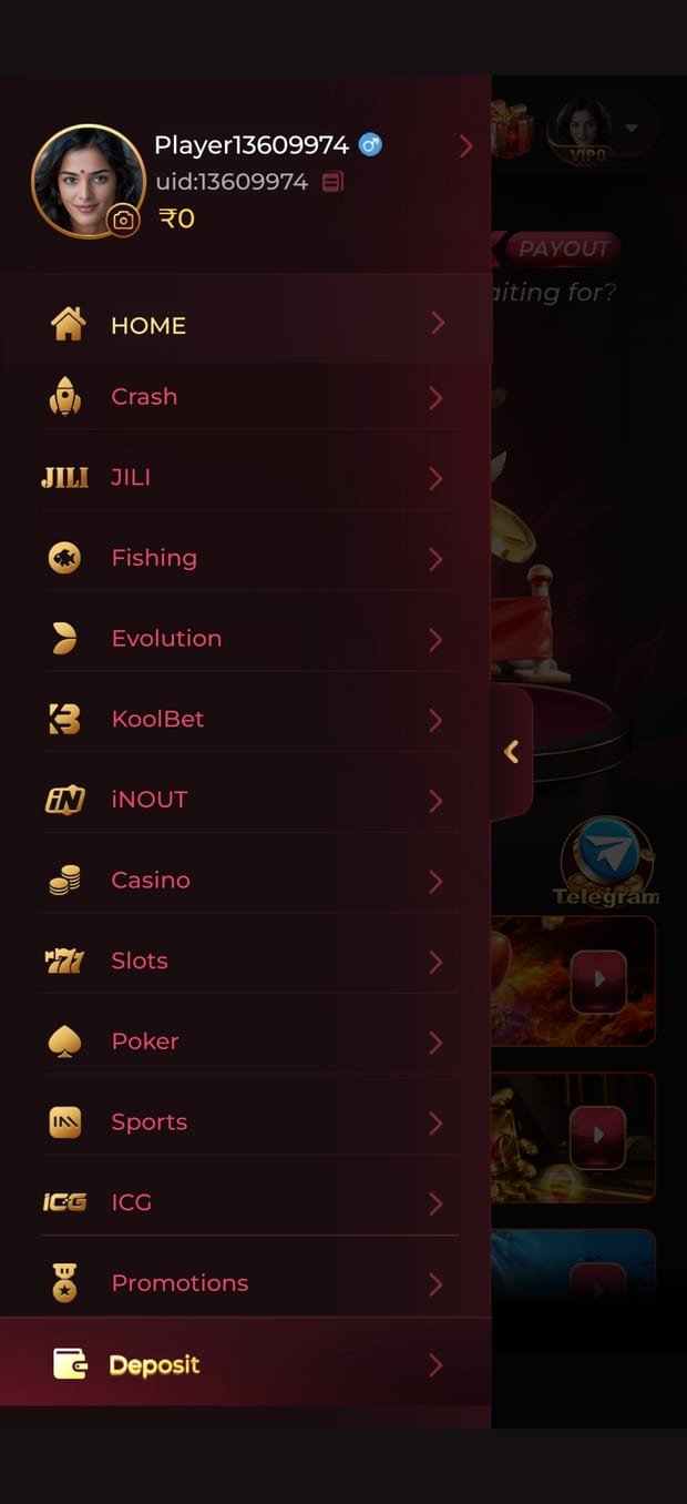 bonu7 game category menu listing Crash, JILI, Fishing, Casino, Slots, Poker and Sports